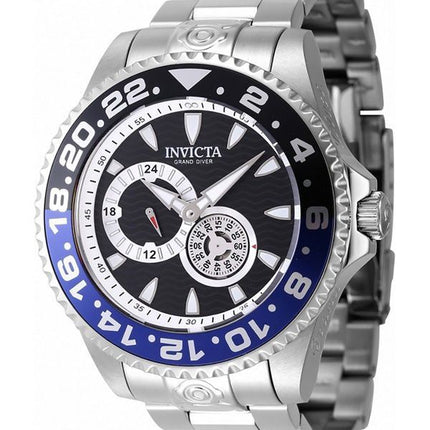 Reloj para hombre Invicta Pro Diver de acero inoxidable con bisel negro y azul y esfera negra, automático Diver',s 47300 300M