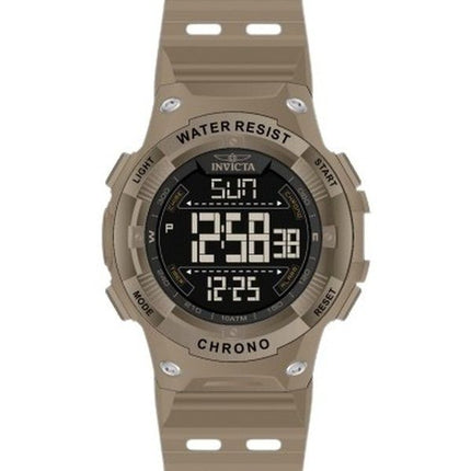 Reloj cronógrafo digital Invicta Racing con correa de poliuretano y esfera negra de cuarzo 47526 100M para hombre