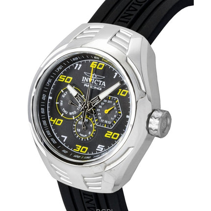 Reloj Invicta Racing de cuarzo con correa de silicona y esfera negra 47724 para hombre