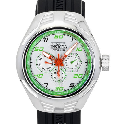 Reloj Invicta Racing de cuarzo con correa de silicona y esfera plateada 47726 para hombre