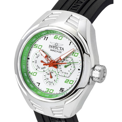 Reloj Invicta Racing de cuarzo con correa de silicona y esfera plateada 47726 para hombre