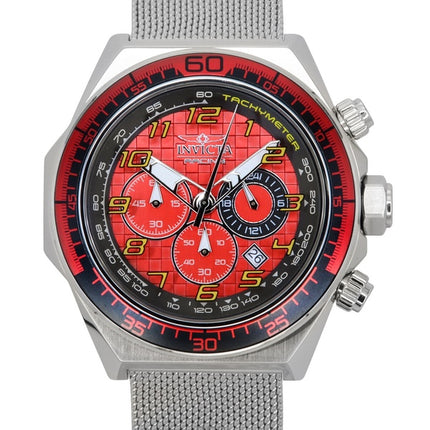 Reloj Invicta Racing Cronógrafo de acero inoxidable con esfera roja de cuarzo 47900 para hombre