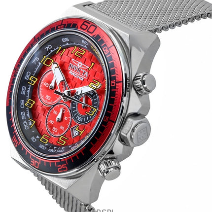 Reloj Invicta Racing Cronógrafo de acero inoxidable con esfera roja de cuarzo 47900 para hombre
