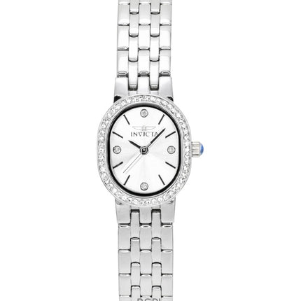 Reloj Invicta Angel Crystal Accents de acero inoxidable con esfera plateada de cuarzo 48134 para mujer