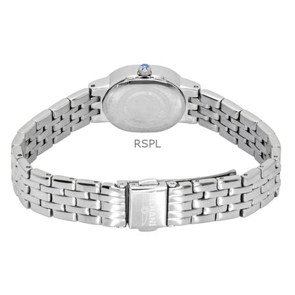 Reloj Invicta Angel Crystal Accents de acero inoxidable con esfera plateada de cuarzo 48134 para mujer