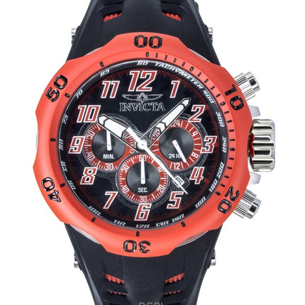 Reloj Invicta Venom Hydra GMT Cronógrafo Correa de silicona Esfera negra Cuarzo 48237 200M para hombre