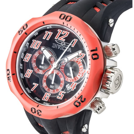Reloj Invicta Venom Hydra GMT Cronógrafo Correa de silicona Esfera negra Cuarzo 48237 200M para hombre