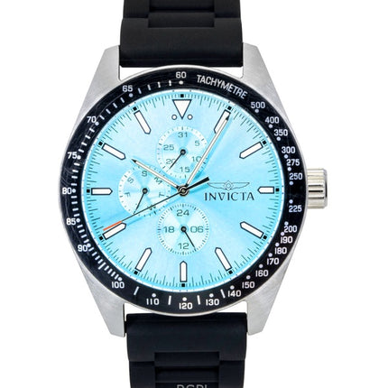 Reloj Invicta Aviator de cuarzo con correa de silicona y esfera azul claro 48856 100M para hombre