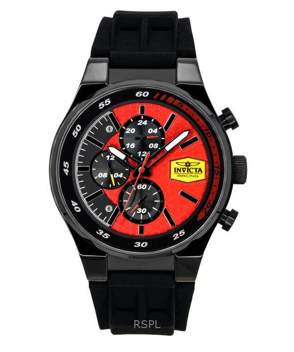 Reloj Invicta Racing Cronógrafo de cuarzo con correa de silicona y esfera roja 48877 para hombre