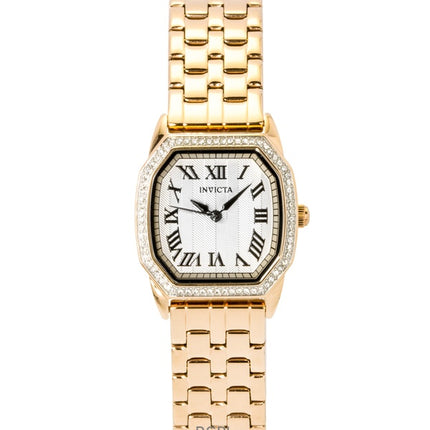 Reloj Invicta Wildflower de cuarzo con esfera plateada y acero inoxidable en tono oro rosa 49039 para mujer