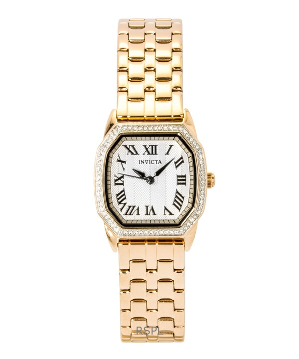 Reloj Invicta Wildflower de cuarzo con esfera plateada y acero inoxidable en tono oro rosa 49039 para mujer