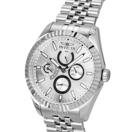 Reloj Invicta Specialty GMT de acero inoxidable con esfera plateada de cuarzo 49534 para hombre