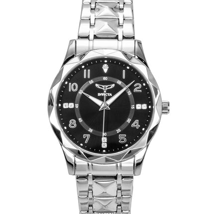 Reloj Invicta Specialty de acero inoxidable con esfera negra de cuarzo 69027 para hombre