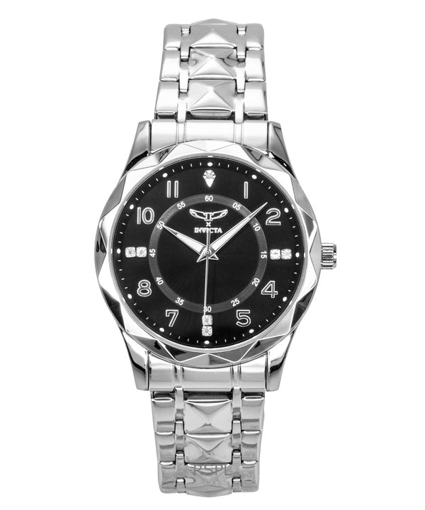 Reloj Invicta Specialty de acero inoxidable con esfera negra de cuarzo 69027 para hombre