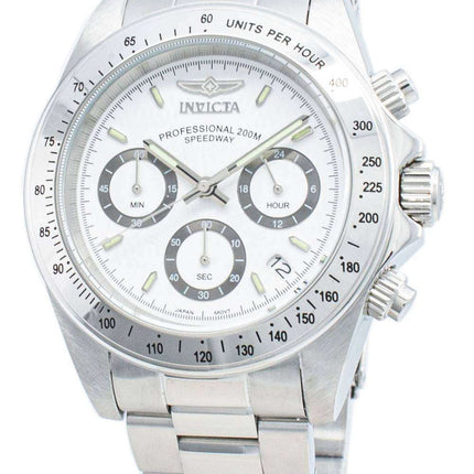 Cronógrafo Invicta Speedway 200M con esfera blanca y reloj para hombre 9211