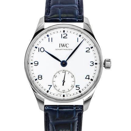 Reloj IWC Portugieser automático con correa de piel y esfera plateada IW358304 para hombre