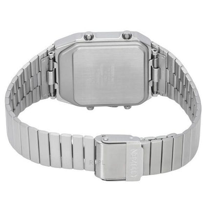 Reloj para hombre Citizen Reproducción Modelo Analógico Cronógrafo digital Acero inoxidable Esfera negra Cuarzo JG2101-78E