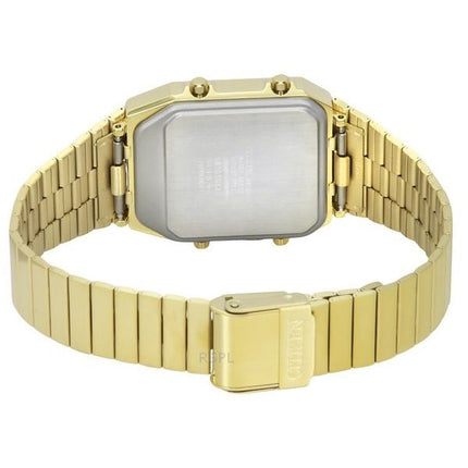 Citizen Reproducción Modelo Analógico Cronógrafo digital Tono dorado Acero inoxidable Esfera marrón Cuarzo JG2103-72X Reloj para
