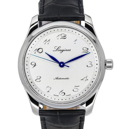 Reloj para hombre Longines Master Collection 190.º aniversario con correa de cuero y esfera plateada automático L2.793.4.73.2
