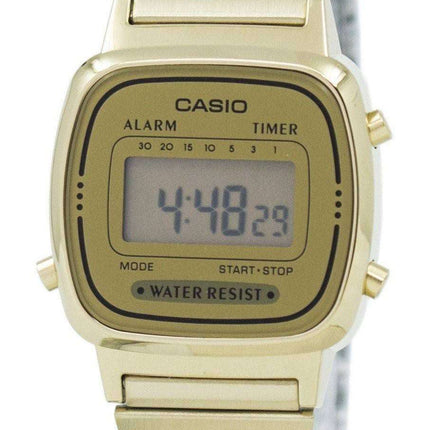 Reloj Casio Digital acero inoxidable alarma temporizador LA670WGA-9DF LA670WGA-9 de las mujeres