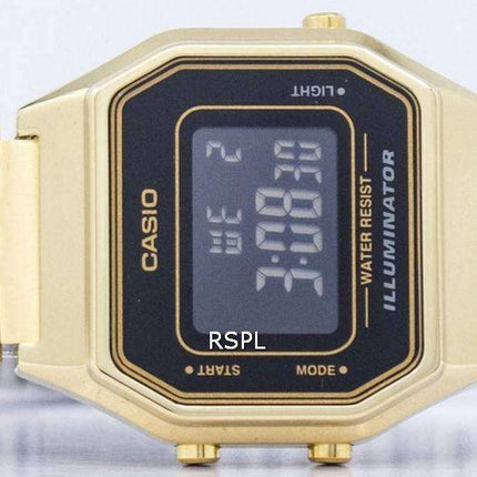 Reloj Casio Digital cuarzo acero inoxidable iluminador LA680WGA-1BDF LA680WGA-1B de la mujer