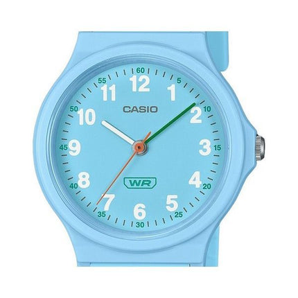 Reloj Casio Pop analógico de cuarzo con esfera azul y correa de resina de origen biológico LQ-24B-2B para mujer