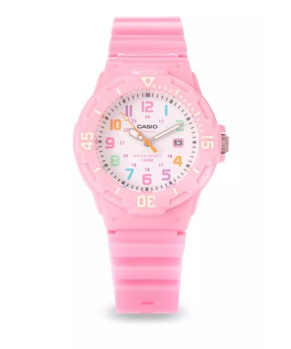 Reloj Casio rosa resina correa LRW-200H-4B2VDF LRW-200H-4B2V de las mujeres