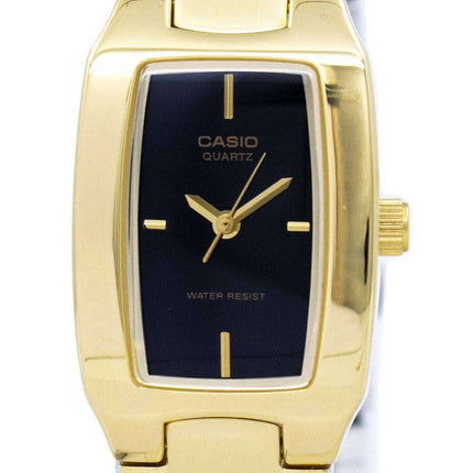 Reloj de la mujer LTP-1165N-1CR Casio Enticer analógico Dial negro LTP-1165N-1CRDF