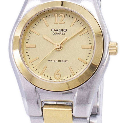 Reloj Casio Enticer cuarzo analógico Dial oro LTP 1253SG-9ADF LTP 1253SG-9A de la mujer