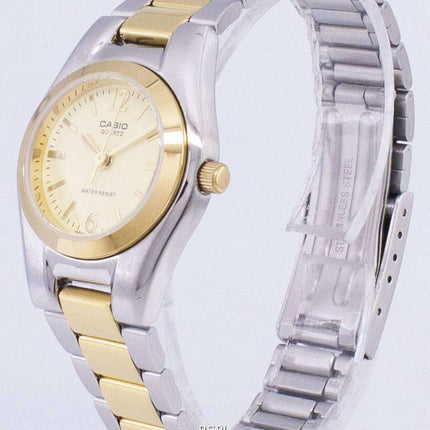 Reloj Casio Enticer cuarzo analógico Dial oro LTP 1253SG-9ADF LTP 1253SG-9A de la mujer