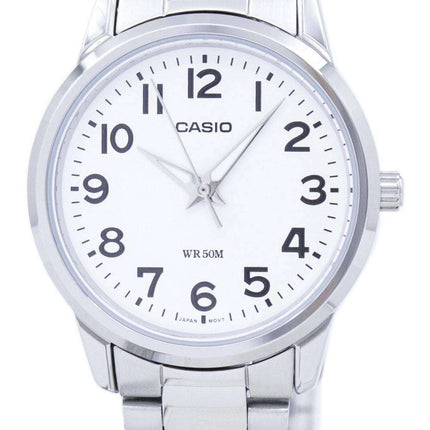 Casio Enticer cuarzo analógico Dial blanco LTP-1303D-7BVDF LTP-1303D-7BV reloj de mujeres