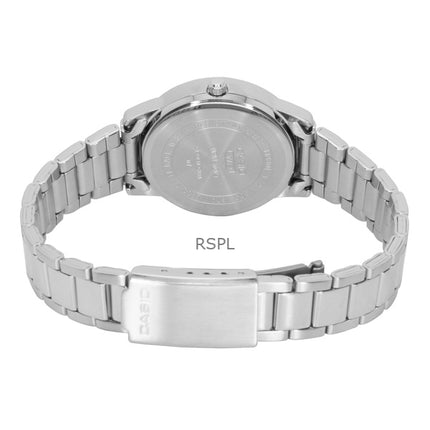 Reloj Casio analógico de acero inoxidable con esfera azul menta y mecanismo de cuarzo LTP-1303DD-2AV para mujer