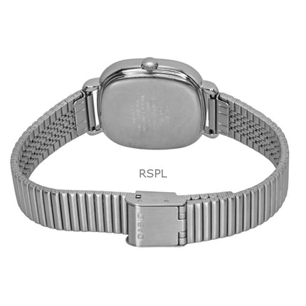 Reloj Casio Standard analógico de acero inoxidable con esfera plateada de cuarzo LTP-B166D-7AV para mujer