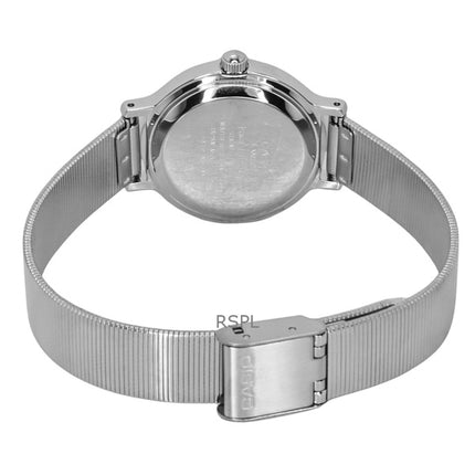 Reloj Casio Standard analógico de acero inoxidable con esfera rosa de cuarzo LTP-B170D-4BV para mujer