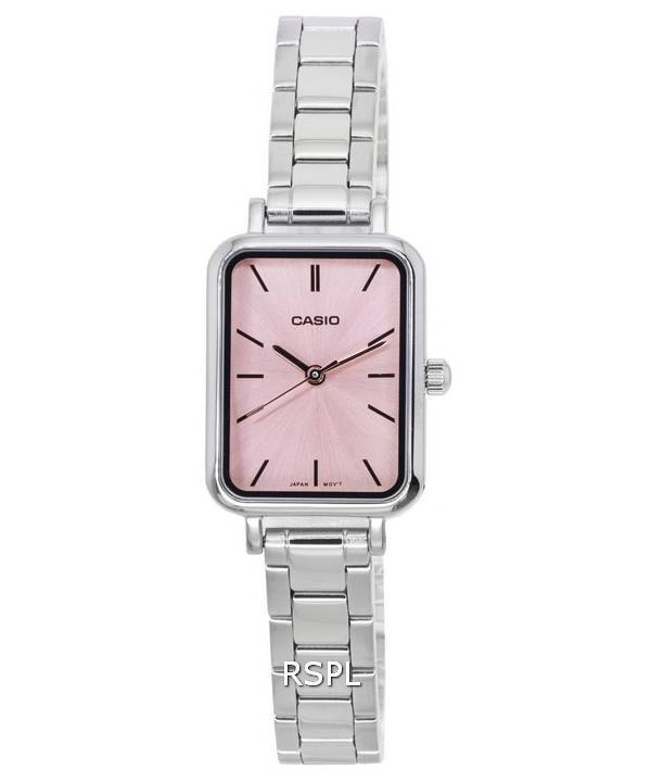 Reloj Casio analógico con esfera rosa de cuarzo LTP-V009D-4E LTPV009D-4E para mujer