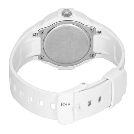 Reloj analógico Casio LX-800H-7A1V de cuarzo con correa de resina de base biológica y esfera blanca, 100 m, para mujer
