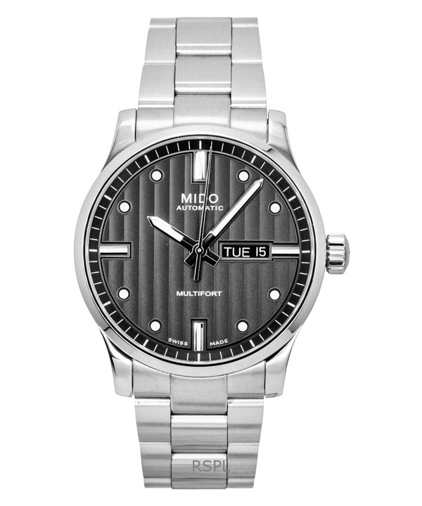 Reloj Mido Multifort automático para hombre, con esfera antracita y caja de acero inoxidable M005.430.11.061.80, resistente al agua hasta 100 metros.