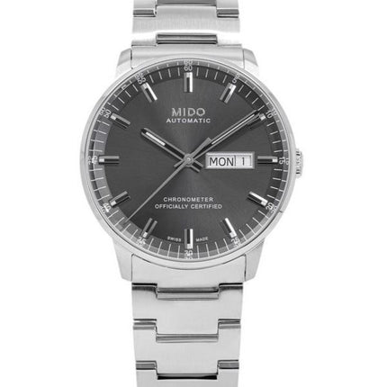 Mido Commander Cronómetro Acero inoxidable Esfera antracita Automático M021.431.11.061.00 Reloj para hombre