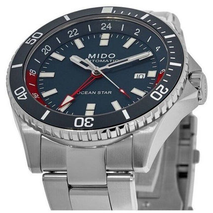 Reloj para hombre Mido Ocean Star GMT edición especial con esfera azul automático M026.629.11.041.00 200M con correa adicional