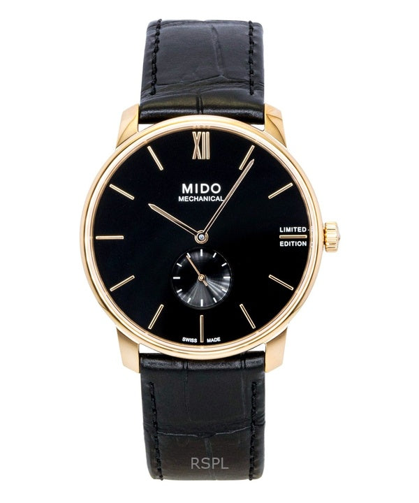 Reloj Mido Baroncelli Edición Limitada Correa de Cuero Esfera Negra Automático M037.405.36.050.00 para Hombre
