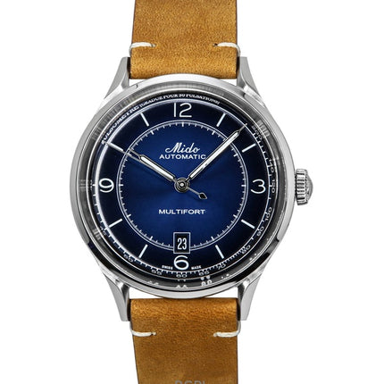 Reloj Mido Multifort Patrimony automático con correa de piel y esfera azul M040.407.16.040.00 para hombre