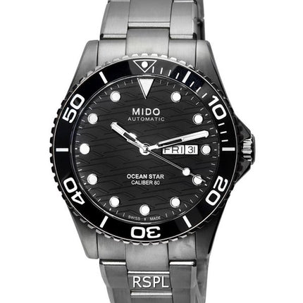Mido Ocean Star 200C Titanio Negro Dial Automático Diver',s M042.430.44.051.00 M0424304405100 200M Reloj para hombre