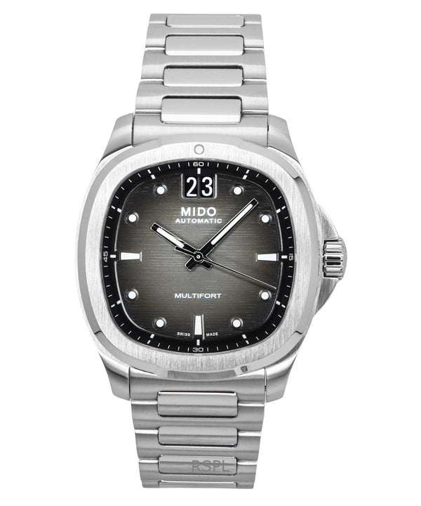 Reloj Mido Multifort TV Big Date de acero inoxidable con esfera gris, automático, M049.526.11.081.00 100 100M para hombre