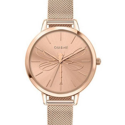 Oui &amp, Me Grande Amourette Reloj de cuarzo de acero inoxidable en tono dorado rosa ME010035 para mujer