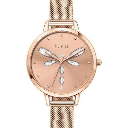 Oui &amp, Me Amourette Reloj de cuarzo de acero inoxidable en tono dorado rosa ME010138 para mujer