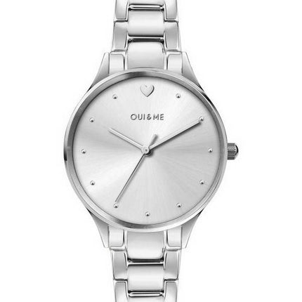 Oui &  Me Petite Bichette Reloj plateado de cuarzo de acero inoxidable ME010157 para mujer