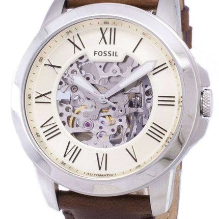 Fósiles concesión automática esfera esqueleto amarillento ME3099 reloj de hombres