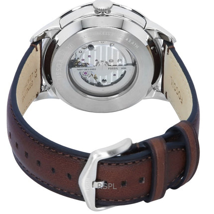 Reloj Fossil Townsman ME3266 automático para hombre con correa de piel y esfera color crema.