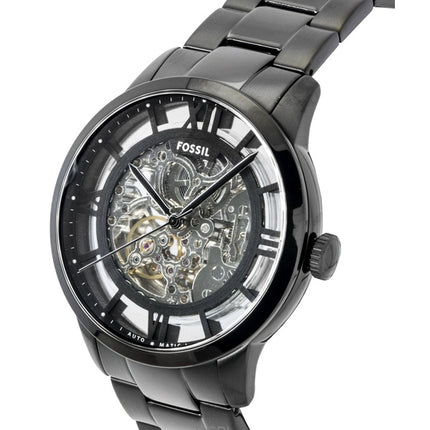 Reloj Fossil Townsman ME3269 para hombre, automático, con esfera esqueleto negra y caja de acero inoxidable.