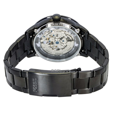 Reloj Fossil Townsman ME3269 para hombre, automático, con esfera esqueleto negra y caja de acero inoxidable.